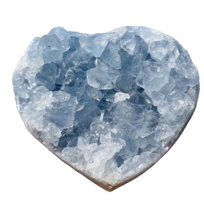 China Creative natural blue crystal blue crystal cornucopia cave lapis lazuli ware specimens heart-shaped egg-shaped mineral variety for sale