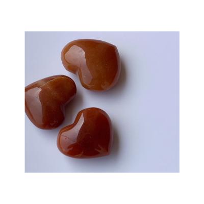 China Heart-Aventurine Muscovit Yellow Natural Healing Jewelry Crystal Heart From China for sale