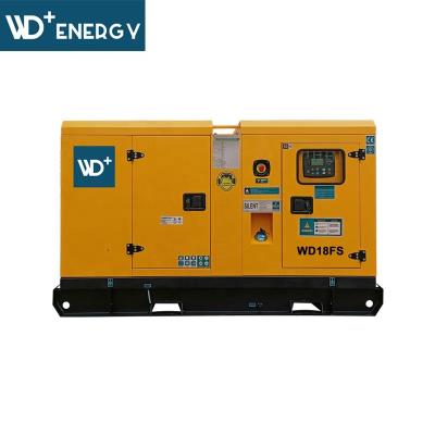 China WD+ Power WD18FS Silent Diesel Generator 18kVA 400v 50Hz 3phase FAWDE 4DW81-23D Technical Datasheet 8 Working Hours for sale