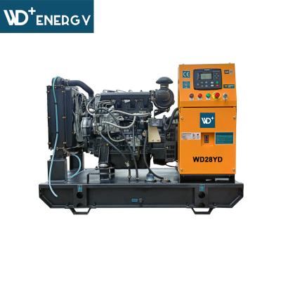 China WD+ Power WD28YD Open Frame Diesel Generator 28kVA 400v 50Hz 3phase YANGDONG Y490D Technical Datasheet 8 Working Hours for sale