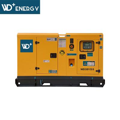 China WD+ 35kVA Silent Diesel Generator Set WD39YDS Continuous Use 400v 50Hz 3phase YANGDONG Y4102D Technical Datasheet 8 Working Hours for sale