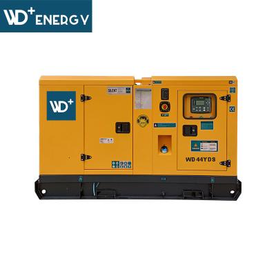 China WD+ 44kVA Silent Diesel Power Generator WD44YDS Continuous Use 400v 50Hz 3phase YANGDONG Y4102D Technical Datasheet 8 Working Hours for sale