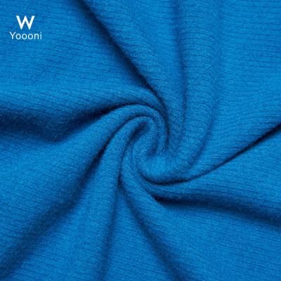 China Autumn Winter 300gsm Kint Rib Fabric Rayon Acrylic Spandex Blending Shrink-Resistant Fabrics for sale