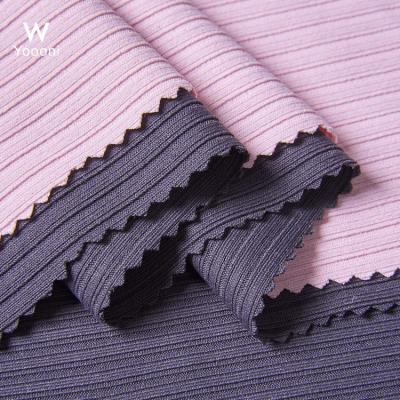 China Double Faced 94.7% Polyester Spandex Blend Interlock Rib Fabric Knit For Stretch T-Shirt Home Wear for sale