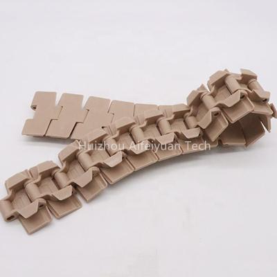 China Long Service Life Spiral Oven Slat Transmission Chains Lifting Incline Wood Conveyor Floor Chain Sprocket Top Plastic Modular Conveyor Chain for sale