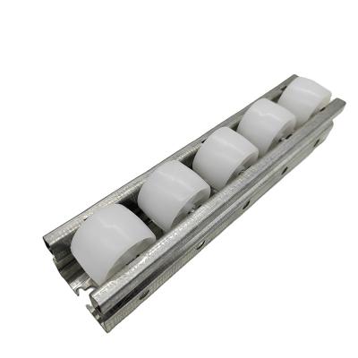 China Transportation ABS Plastic Wheel Steel Roller Track For Sliding Shelf System for sale