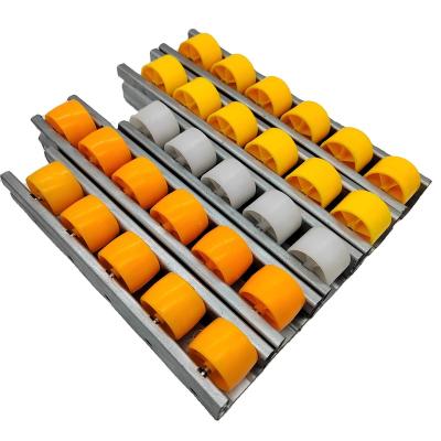 China Transportation Factory Roller Track For Pipe Rack System Aluminum Flow Rails Plastic Roller Wheel Conveyor for sale