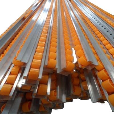 China Transportation Hot Sale Industrial Steel Bracket ABS Plastic Wheel Roller Track For Pipe Rack System for sale