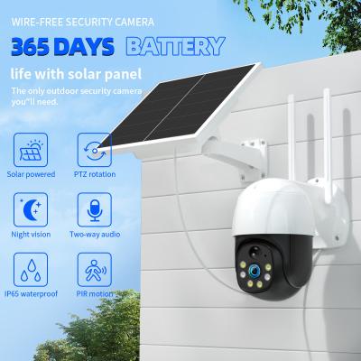 China Human Motion Tracking Waterproof Wifi/4G PTZ Camera Smart Camera Security App Solar Motion Detection Solar Security Camera for sale