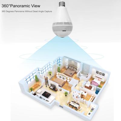 China Siren IP 360 Built-in Bulb 4 In 1 New Model CCTV Security Fish Eye Panorama Hybrid Analog Camera Mini Turret Dome Hd Tvi Cvi Ahd Cvbs for sale