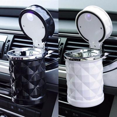 China Easy Car Use Tray Anti-Slip Car Truck Cigarette Smoke Ashtray Hand Portable Auto Blue Smokeless Mini Ashtray for sale