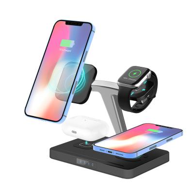 China Slim 4 IN 1 Suction Magnetic Fast Wireless Charger Z9A Charging Stand & Holder for sale