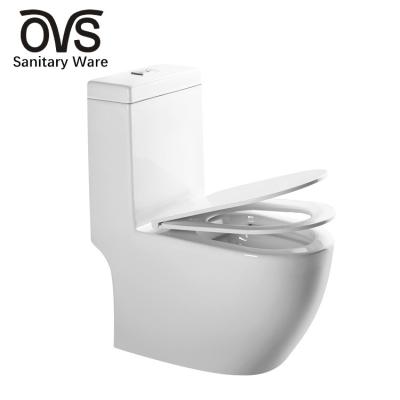 China Dual-Flush OVS Bathroom Rimless Flush Floor Standing Modern Sanitary Ware Ceramic Toilet for sale