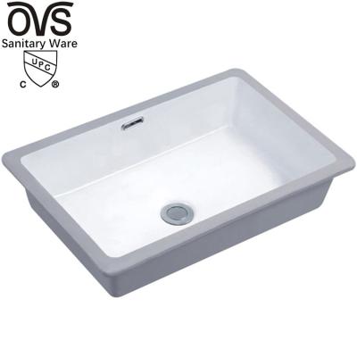 China Traditional OVS cUPC 21 inch rectangular undermount China ceramic hotel wash basin for sale