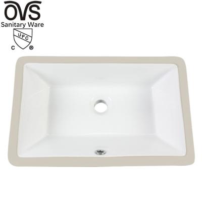 China Traditional OVS cUPC North America 20 inch rectangular undermount wash hand basins sink for sale