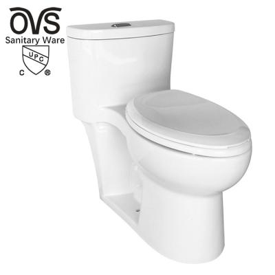 China Concealed Tank OVS Cupc North America Ceramic Bathroom Toilet Sanitary Ware / American Style Toilet Size / One Piece Toilet for sale