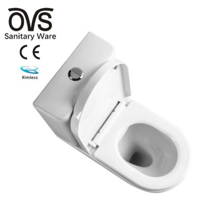 China Dual-Flush OVS CE Europe Modern Wc Toilet Bowl With Bidet Gravity Flushing Ceramic Bathroom Two Piece Washdown Toilets for sale