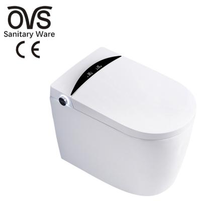 China Automatic Operation OVS CE Europe Smart Toilet Seat Bidet Wc Automatic Intelligent Smart Toilets for sale