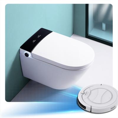 China Automatic Operation OVS CE Europe Bidet Smart Toilet Remote Elongated Automatic Wall Hung Seat Intelligent Smart Toilet for sale