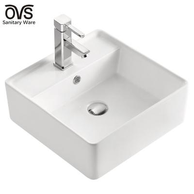 China Modern OVS cUPC ceramic sanitary ware china basin square vessel sinks countertop washbasin for sale