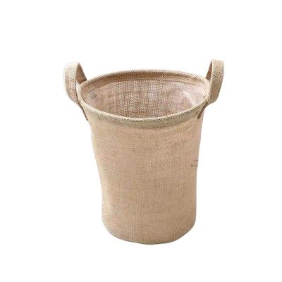 China 2022 Wholesales 2021 New Style Hot Minimalist Cotton Rope Woven Laundry Storage Basket Large With Handles Accept Custom Customizable for sale