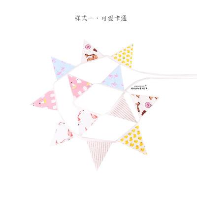 China Custom Decoration Mini Colorful Pennant Flags Strings Bunting, Rainbow Triangle Bunting Minimalist Style 2022 Hot Supplier Party Flag for sale