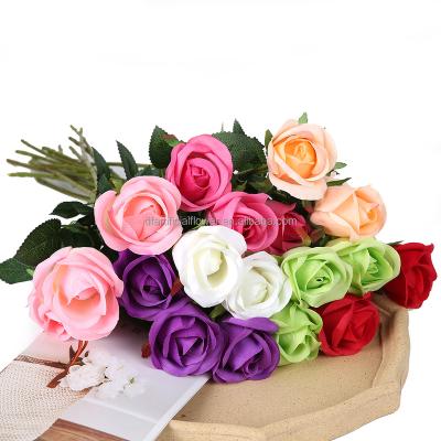 China Factory Supply 2021 Durable H01 New Wholesale Cheap Decorative Handmade Flowers Choose To Stem Artificial Roses Real Touch Roses Decor for sale