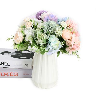 China Wholesale Fashional Artificial Flowers A208 Wedding Artificial Flower Peonies Flower Group Fake Peony Eternal Hydrangea Decoration Flower for sale