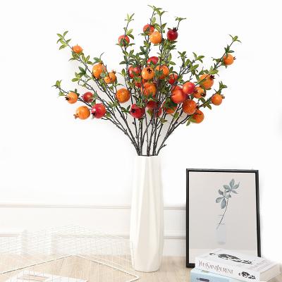 China F70D Amazon Long Stem Durable Hot Selling Artificial Fruit Environmental Protection Faux Pomegranate Flowers Plants for sale