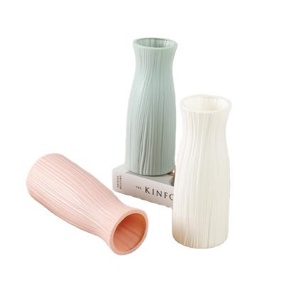 China E130C Modern Simple European Wedding Decorations Recyclable Unbreakable Creative Plastic Home Anti-Ceramic Vases Decor Vases for sale