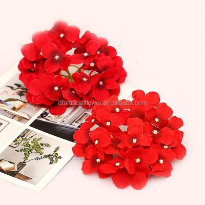 China Indoor Outdoor High Quality Medium Artificial Silk Flower Head Hydrangea Decoration E41 Large Hydrangea Wedding Home for sale