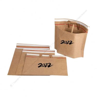 China Biodegradable Custom Compostable Gift Wrapping Paper White Shopping Packaging Bag With Twist Handle for sale