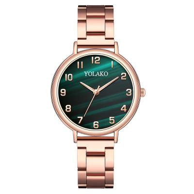 China New fashion luminous Korean women's alloy steel belt quartz watch sky women's digital starry spot for sale