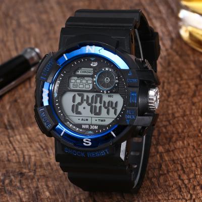 China New Hot Selling Chronograph Men's Student Sports Watch Military Leisure LED Luminous Calendar Watch Digital Multifunction Watch for sale