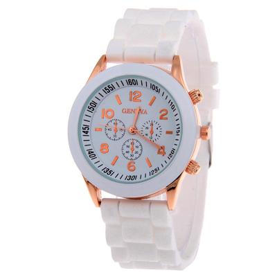 China Simple Silica Gel Children's Simple Color Geneva Watch Geneva Version Candy Fluorescent Color Candy Color Female Korean Quartz Watch for sale