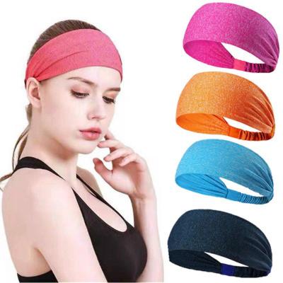 China Hot Sale 2022 Fashion Sports Hair Band Yoga Colorful Running Fitness Band Summer Elastic Sweat-absorbing Fitness For Women Girls for sale