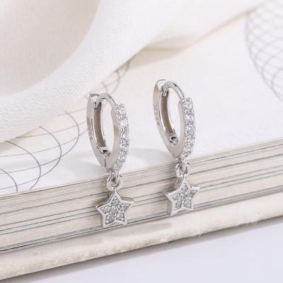 China 2021 FASHIONABLE Creative New Trendy Sweet Stars 925 Sterling Silver Women's Long Earrings Jewelry for sale