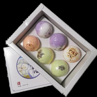 China Bathtub Bath Ball Relaxing Explosive Salt Bubble Bath Multicolor Salt Balls 6 Packs Can Be Customized To Prevent Babies Crying for sale