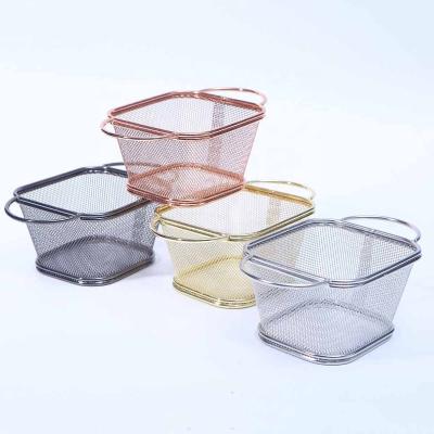 China Mini French Deep Fryers Basket Mesh Fries Chip Kitchen Tool Net Viable Stainless Steel In Stock for sale