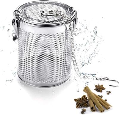 China Sustainable Spice Seasoning Sieve With Chain Hook For Loose Leaf Tea Spices Herbs Seasoning Coffee for sale