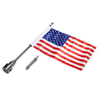 China The Other Easy To Assemble Cheap Gold Black And Silver Metal Rod Flag Pole For Motorcycle for sale