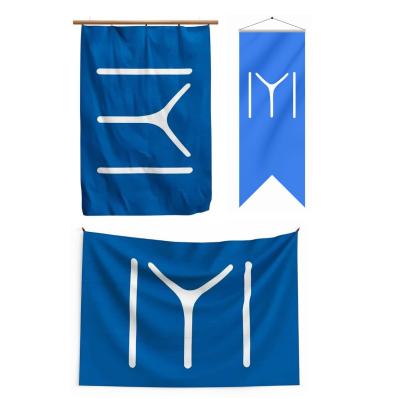 China Hanging Flying Hanging Any Size Small Large Polyester Printed Custom Kayi Tribe Flag for sale