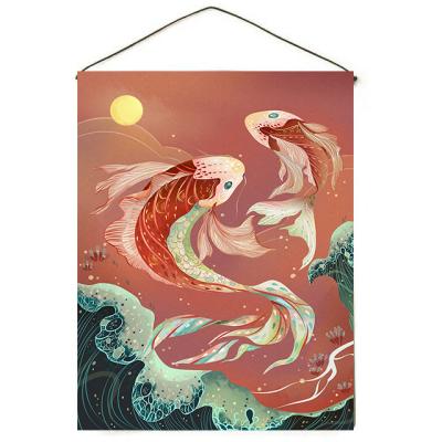 China Hanging Custom Design High Quality Polyester Printing Decorative Hanging Flag Advertising Banners for sale