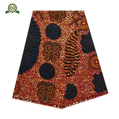 China Wholesale New Pattern Anti-static Ankara 110g African Polyester Fabric 100% Wax Prints Fabric 6 yards for sale