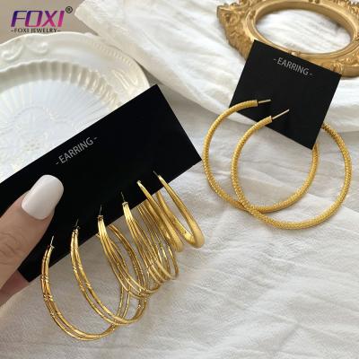 China Foxi FASHIONABLE Jewelry Luxury Design 14K Gold Plated Women's Custom Earrings for sale