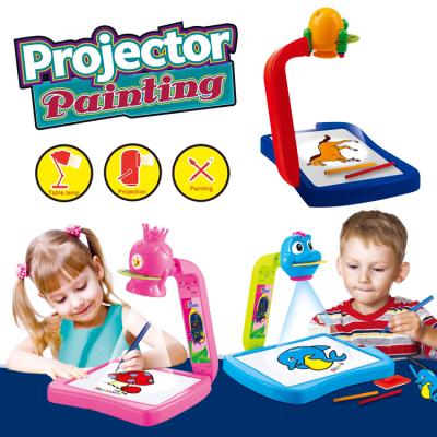 China LED Projection Board Kouyikou Art Painting Kids Educational 3 in 1 Listing Table Drawing Set Learning Drawing Board Projector Painting Toys for Child for sale