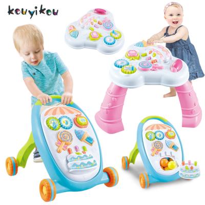 China Kouyikou Musical High Quality Baby Learning Stroller Music Handheld Folding Musical Stroller Walking Walker for sale