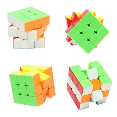 China Toy Newest Cheapest Warrior S 3x3x3 Color Educational Stickerless Speed ​​Magic Puzzle Printed Cube Education Toys For Children for sale