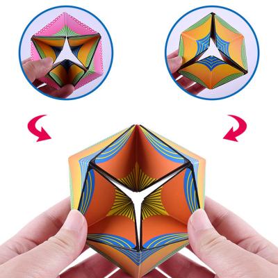 China Educational Toy Dropshipping Children Adult Decompression Toy Puzzle Infinity Flip Magic Cube Relieve Stress Tool Unlimited Shape Cognitive Gift for sale