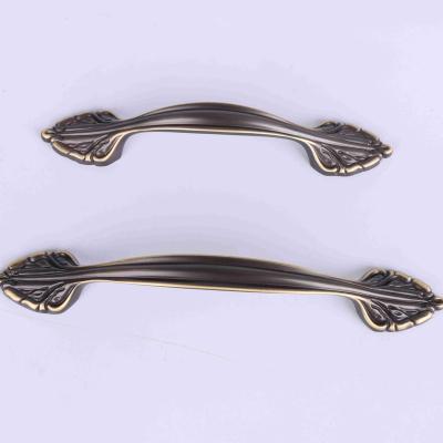 China Modern Wholesale High Quality Black Cabinet Pulls 128mm Solid Brass Vintage Cabinet Door Brass Pulls for sale